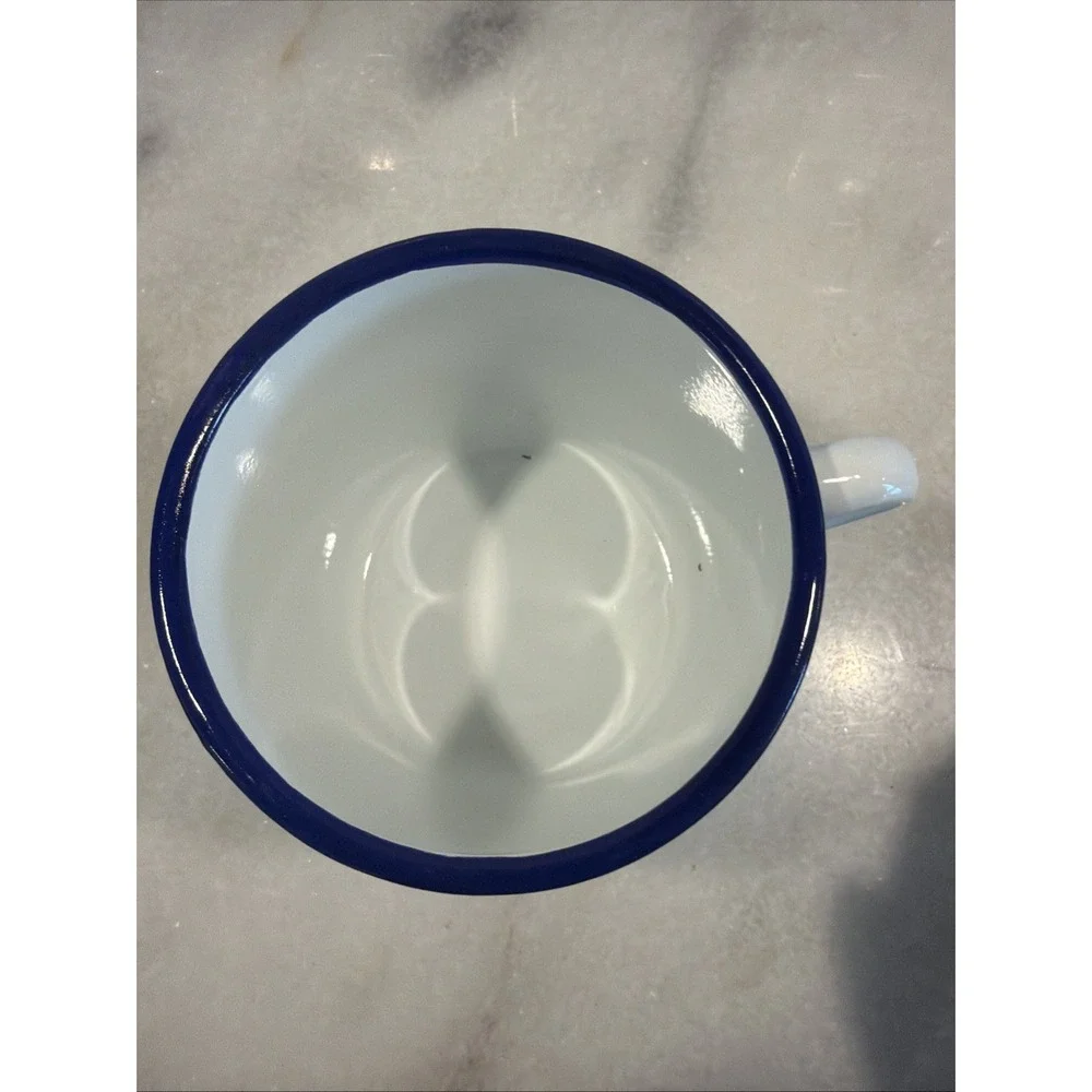 Vintage Enamelware Enamel Ware Dripping Pot/Container Grapevine